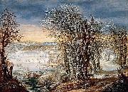 Denis van Alsloot Winter Landscape in the Foret de Soignes, with The Flight into Egypt oil painting